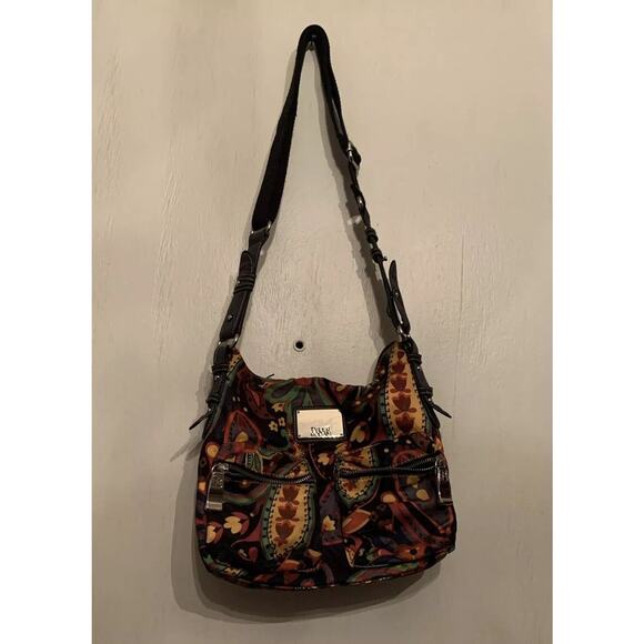 Tyler Rodan Crossbody Messenger Shoulder Bag Paisley Colorful Preowned Pockets - Picture 2 of 16